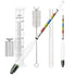 Triple Scale Alcohol Hydrometer (2 pcs) and Test Jar for Home Brew, Wine, Beer, Cider - Combo Set