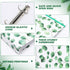 Colarr 4 Pcs Cute Mini Eucalyptus Leaves Binders, 5.5 x 8.5 Three Ring Decorative Hardcover