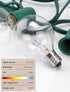 G40 Bulbs,Clear Bulb E12 C7 1.5 Inch 5 Bulbs White-50 Pack Abeja Replacement Light Globe fits Candelabra Screw Base