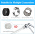 WiseWater 1/2“ PEX Faucet Connector, 4 PCS 1/2” PEX Barb x 1/2” FNPT Swivel Adapter with Stainless Steel Clamp