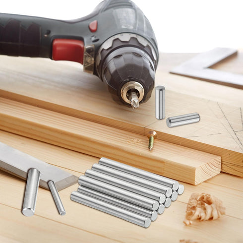uxcell 50Pcs 5mm 40mm 304 (GB119), x Dowel Pins, Stainless Steel Cylindrical Shelves Support Pegs Locating Pin Shelf
