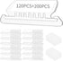 Hanging File Folder Tabs - 120 Pcs File Tabs and 200 Pcs Inserts for Hanging Folders