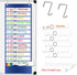 Daily Schedule Pocket Chart, Class Schedule with 13+1 Pockets, 18 Dry Eraser Cards, 2 Easy Over Door Mountings (Blue)