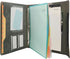 Binder Portfolio Organizer Case with Color File Folders, Gray, Standard