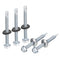 uxcell #14 x 2-1/2" Self Drilling Screws, 100pcs Zinc Plated Steel Roofing Screws with Rubber Washer for Metal