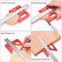 TOOLCOOL Circle Center Finder Tool, Woodworking Centering Tool with 45 Degree Angle Maker and Draw Scribe Line Ruler