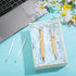 Fainne Bamboo Pens Bulk, Natural Engraving Retractable Bamboo Pen with Extra Black Ink Refills (30 Pcs)