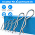 Cotter Pin Spring Fastener Assortment Kit, SDTC Tech 24 PCS R Clips Zinc Plated Steel Retaining Hair Pin