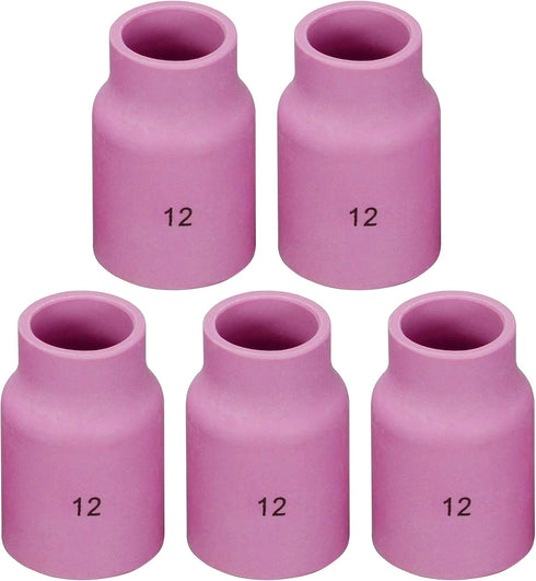 RIVERWELD Large Gas Lens Alumina Nozzle Ceramic Cups 53N87#12 3/4" Orifice Fit SR DB WP 9 17 18 20 25 26 5pk
