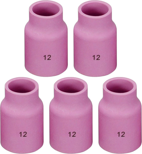RIVERWELD Large Gas Lens Alumina Nozzle Ceramic Cups 53N87#12 3/4" Orifice Fit SR DB WP 9 17 18 20 25 26 5pk