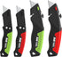 XW Utility Knife Set, Retractable Box Cutter and Folding Utility Knife, Total 20 Blades Included, 4-Pack