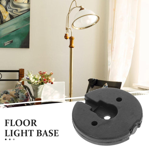STOBAZA Desk Lamp Floor Lamp Base, Counterweight Table Lamps Part Round Lamp Chassis Iron Lightweight Bracket