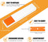 Honoson 300 Pieces Plastic Razor Blade Scraper Blades Plastic Scraper Tools Double Edge Razor Blades with a Tip Slot