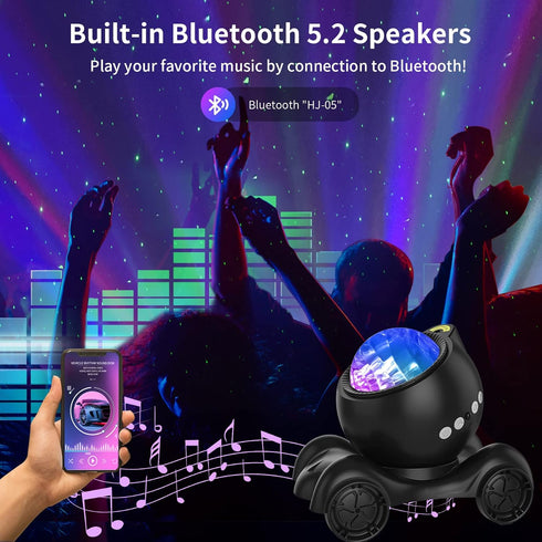 ENOKIK Northern Light Projector, Aurora Star Projector Built-in Bluetooth Speaker, White Noise Machine for Kids Adults