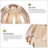 5" 4.25" 1 Pack Shenmoyl Tulip Lamp Shades Replacement, Dia. * H Amber Glass Sconce Shade Heavy and Thick for Wall