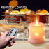 4 5 6 Set 3 Pink Flameless Candles with String Lights Battery Operated Flickering LED Pillar Candles Candle with Remote