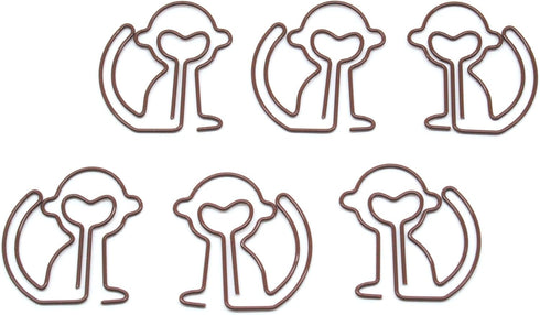 Monkey Shaped Paper Clips Great for Paper Clip Collectors or Office Gift - Comes in Round Tin with Lid and Gift Box by Butler in the Home