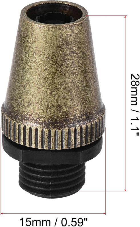 20Pcs uxcell Cable Glands Strain Relief Cord Connector Grips Metal Bronze for Wiring Hanging Light Ceiling Pendant Lamp