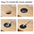 PDETVEO 5PCS 2 Inch Grommet, Desk Cable Black Wire Management Hole Cover, Plastic Cord Organizer for Computer Desk