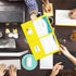 RAZCC 50 Pack Two Pocket Folders, Yellow, Fit Letter Size Paper for School Office Business Home