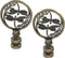 Zorfeter 2 PCS Double Dragonflies Lamp Finial, Antique Bronze Decorative Finial Antique Brass