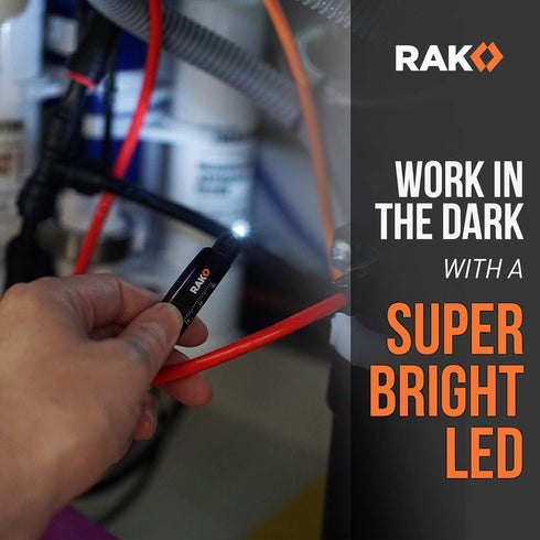 RAK Multi-Tool 2Pc Pen Set with LED Light, Touchscreen Stylus, Ruler, Level, and Screwdrivers