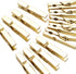 Mini Plastic Clips, 100 Pieces, Utility Photo Clips, 3.5 x 0.5 x 0.7cm, Gold