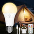 Kimjo Rechargeable Light Bulbs with Remote, Keep Lighting During Power Outage, 2600mAh
