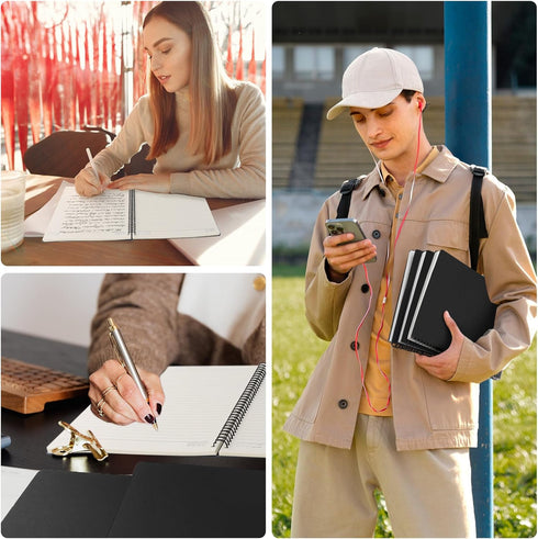 EUSOAR Spiral Notebook, 3 Packs A4 8.5"x11" College Ruled Notebooks, 120 Pages/60 Sheets, Thick Paper for Student