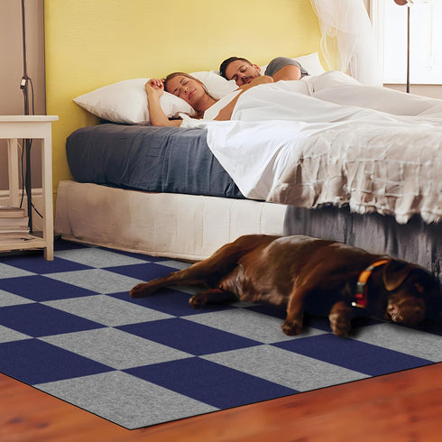 10Pcs Carpet Tiles Peel and Stick, 12 x 12 Non-Slip Waterproof Carpet Floor Tile for Living Room