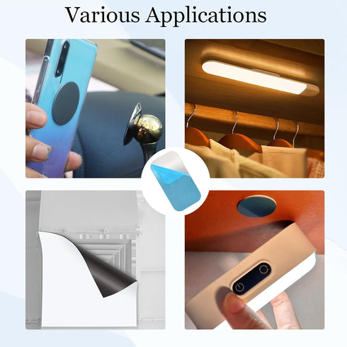 LAIFOOSHEN 32pcs Mounts,2.36x1.18in,1.18 x1.18in,Steel Adhesive Metal Plates for Magnetic Metal Plates