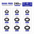 240pcs Nylon Large Flat Round Washer Spacer, 9 Sizes Black Flat Washers Assortment Kit for Screw Hardware Tool