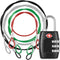 DanziX TSA Approved Lock - 3-Dial Combination Travel Luggage Lock with 4 Colors Stainless Steel Safety Tether