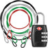 DanziX TSA Approved Lock - 3-Dial Combination Travel Luggage Lock with 4 Colors Stainless Steel Safety Tether