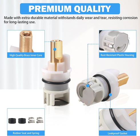 RP25513 Faucet Stem Assembly Compatible with Delta Two Handle Faucet Repair Kit, 2-PACK