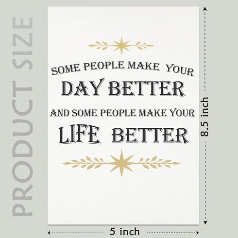 5x8 Inch Cheerin Appreciation Card with Envelope - Thank You Cards for Coworkers, Teachers, Friends, Boss, or Parents