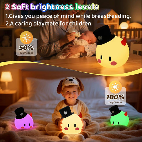 Generic 8 Dimmable Monster Night Light for Kids Lamp, Color Changing Timer Bedside Night Lights, Squishy Silicone Lamp