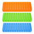 PATIKIL 60 Wells Tube Rack, 1 Set Double Panel Vial Rack for Microcentrifuge Tubes 0.2/0.5/1.5/2ml, Blue, Orange, Green