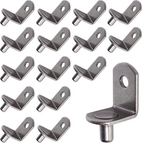 SDTWZW 5mm Shelf Pegs L-Shaped Cabinet Support Pins Bracket Style Clips for Bookcase