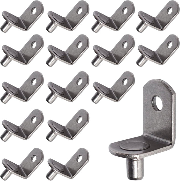 SDTWZW 5mm Shelf Pegs L-Shaped Cabinet Support Pins Bracket Style Clips for Bookcase