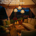 3 Pack Dimmable Outdoor Battery Operated Chandelier, Small Hanging Rattan Pendant Lights with Timer, Warm White