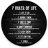 Custom 7 Rules of Life Motivational Quotes Round Mouse Pad, Inspirational Quote About Life, 7.9 x 7.9 x 0.12 Inch