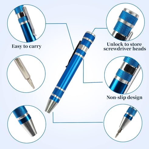 8 1 Set SWATOM in Mini Screwdriver Small Screwdrivers Pen Magnetic Repair Tools EDC Compact Gadgets Computer Eyeglasses