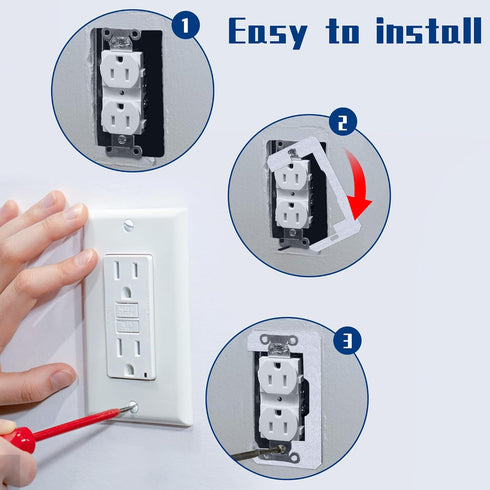 20 Pcs Wall Plate Spacer - Metal Flush Fit Device Leveling Plates for Electrical Outlet and Boxes