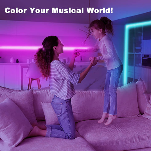 200ft, 24V Decor(2 100ft) dalattin Led Lights for Bedroom Smart Led Strip Lights with App Control Remote, RGB LED Light