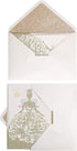 PONATIA 50 Pieces/Lot A7 Envelopes, 5.25 x 7.5'' Gold Glitter Shiny Envelopes, Perfect for 5x7'' Weddings, Invitation