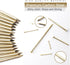 240pcs Brass Plated Wood Nails, 1-1/2” × 14 Ga for Hanging Wall Decor, Finishing, Picture Hanging, Wall, Roofing Nails