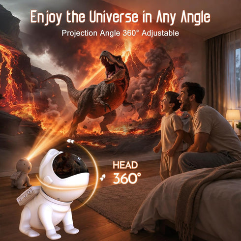 JIWYJOT Upgraded Planetarium Projector with White Noise & Bluetooth Speaker, Astronaut Space Light Galaxy Projector