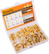 150PCS Tube OD (1/4" 5/16" 3/8" 1/2") Brass Compression Sleeves Ferrules & Insert, 4 Sizes Assortment Kit