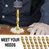 230 Pcs Titanium Coated Drill Bit Set, 135° Tip High Speed Steel Twist Drill Kit for Iron, Aluminum, Wood, and Plastic